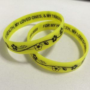 2 sides printing silicone wristbands