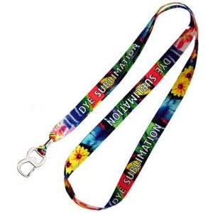 Full color promotional lanyards with opener