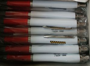 Red custom pens