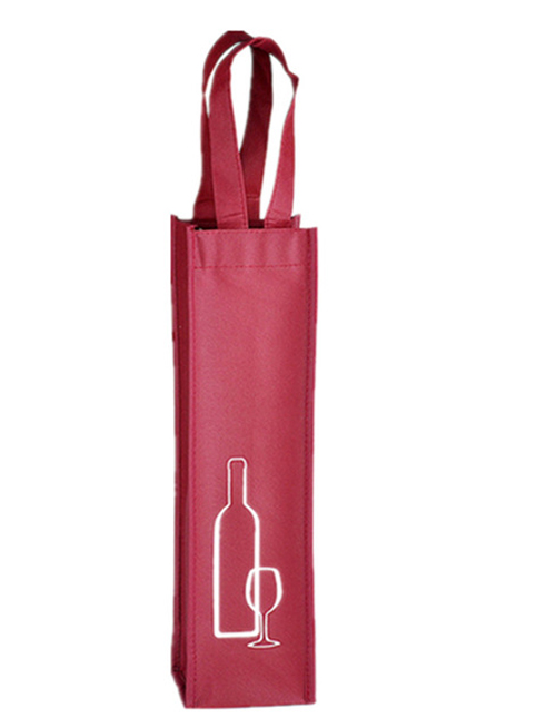 Red wine bag with white Logo