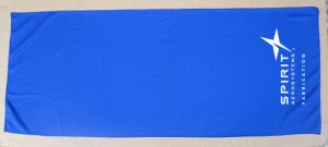 Royal blue ice towel for summer with white logo