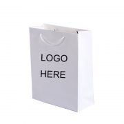 Medium White Paper Bag with Logo
