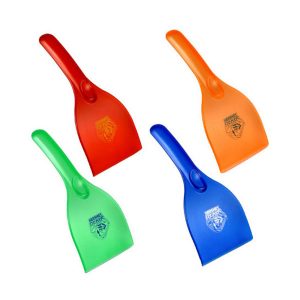 Promotional scraper with handle