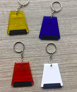 Assorted color keychain scraper