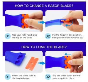 Steps for changing a plastic razor Blades