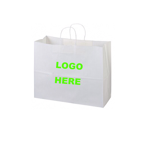 Kraft Paper White Shopping Bag