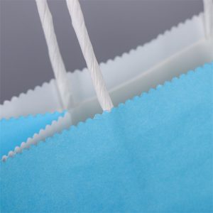 serrated top Logo paper bags