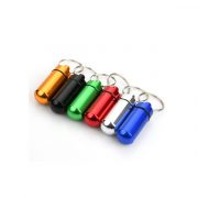 Logo printed pill container keyring