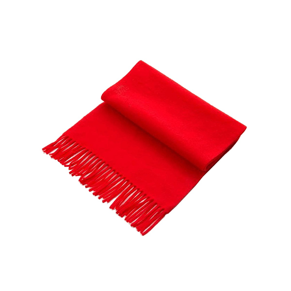 Woman red scarf