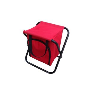 Portable stool with cooling bag