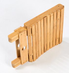 Folded bamboo bench