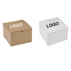 Kraft and White Paper Gift Box
