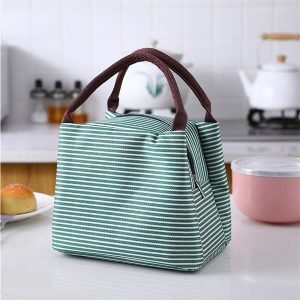 Striped Insulated Lunch Box