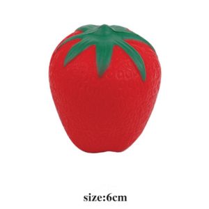 Strawberry shaped stress reliever
