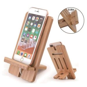 China Bamboo Cell Phone Stand with Logo