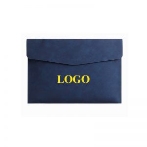 Custom Logo A4 Size PU Envelope Folder