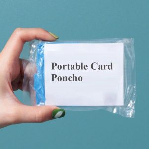 Disposable Card Rain Poncho