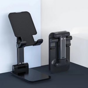 black iPhone stands